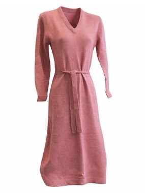 Vintage pink celebration lambs wool angora blend sweater dress size M (small)